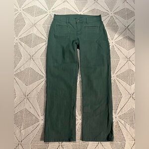 green Cabi utility pants with a clean straight-leg silhouette and front pockets.
